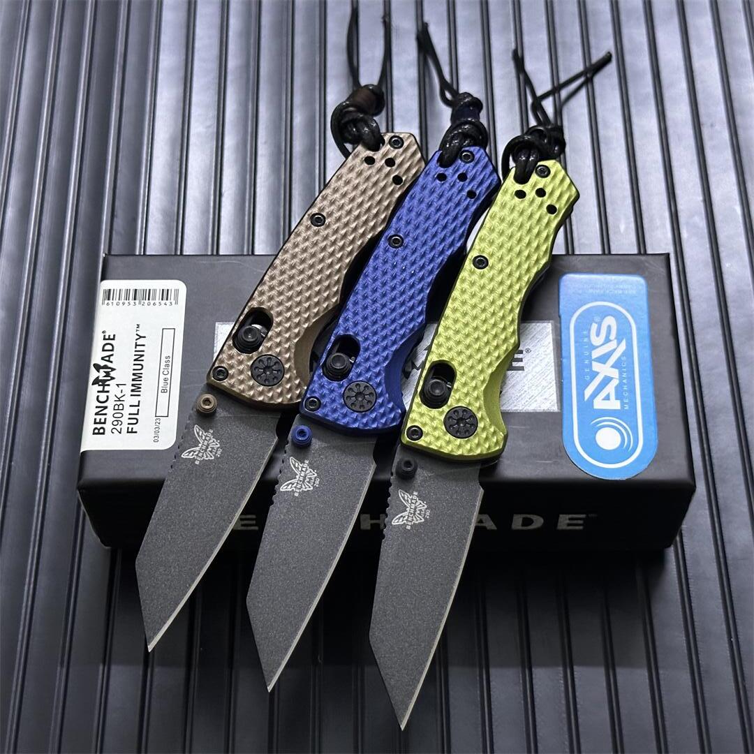 

Benchmade 290/290BK Full Immunity AXIS Folding Knife 2.49" CPM-M4 Blade Aluminum Handles Outdoor Camp Tactical Hunt Pocket Knives 290BK-1 290BK-2 Tactical Tools