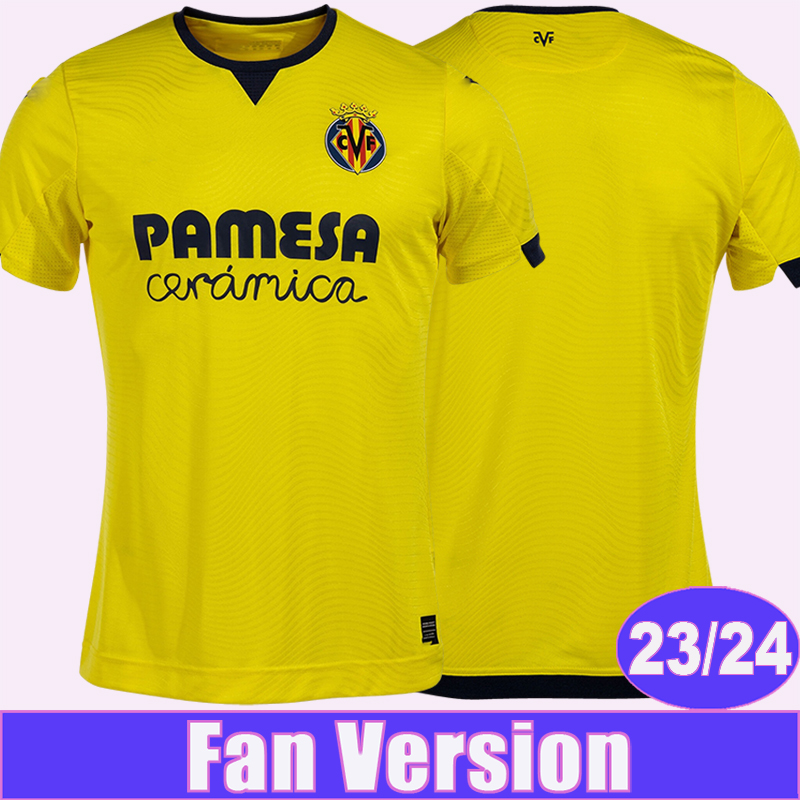

2023 24 Villarreal CHUKWUEZE PAU Mens Soccer Jerseys GERARD FOYTH YEREMY A.PEDRAZA Home Football Shirt Short Sleeve Uniforms, Qm15000 23 24 home l. lig. patch