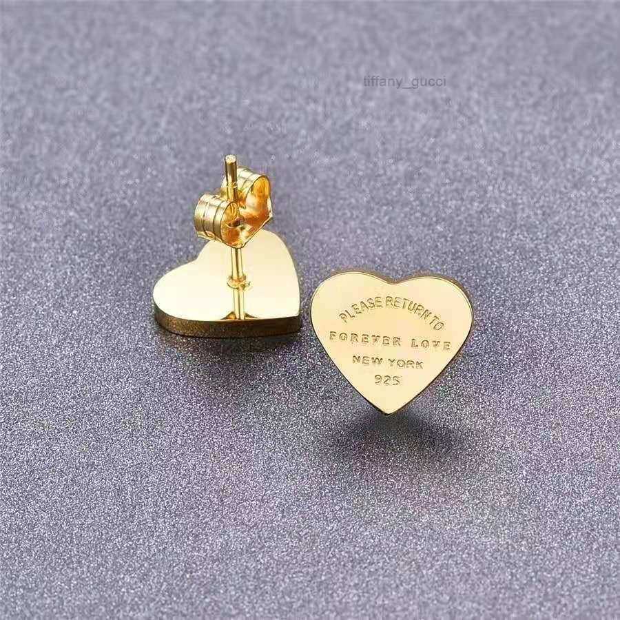 Earings stud luxury earrings designer earrings diamond earrings heart-shaped earrings Titanium steel ear studs top quality women engagement earri