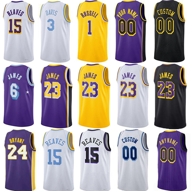 

Custom Basketball Jerseys Lakerr 6 James Anthony 3 Davis Austin Reaves Angelo Russell Jarred Vanderbilt Rui Hachimura Gabe Vincent Cam Reddish City Bryant Jersey, Colour 2