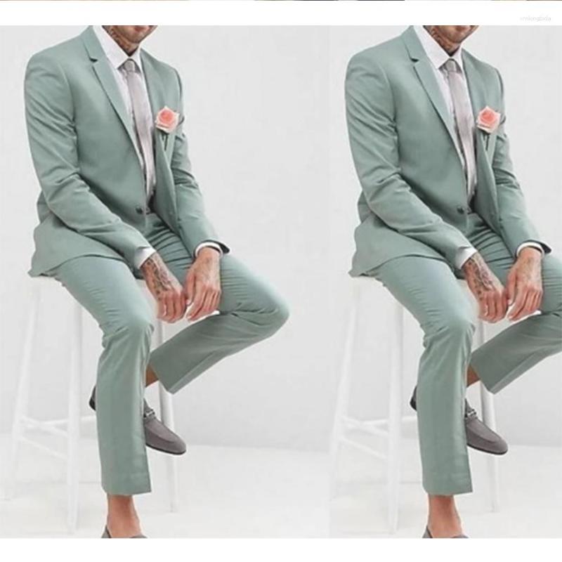 

Men's Suits Fashion Wedding Dress Slim Fit Costume Homme Green Notch Lapel Men Tuxedo Terno Masculino Prom Groom 2 Pieces Blazer, Blue