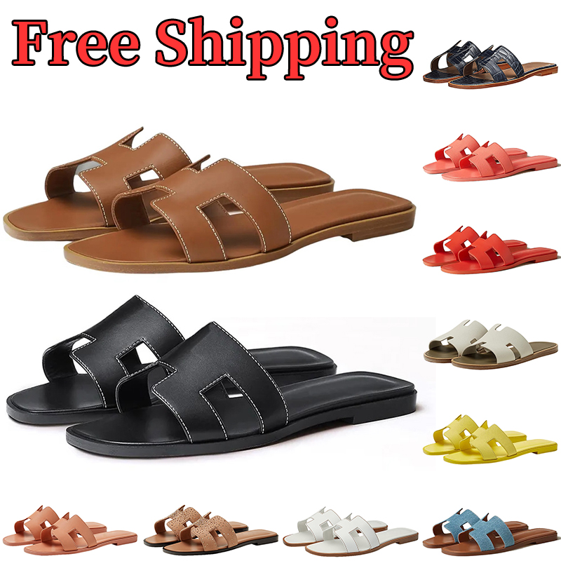 

Free Shipping Oran sandals Women Slippers Designer Sneakers Flat Slides Shoes Gold Black White Pink Green Red Purple Womens Scuffs Summer Outdoor Trainers, #3