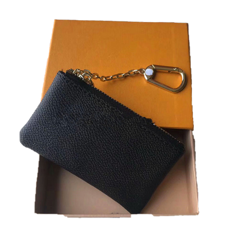 4 color KEY POUCH Damier leather holds high quality fashion classical women key holder coin purse small leather Key Wallets wgwgw