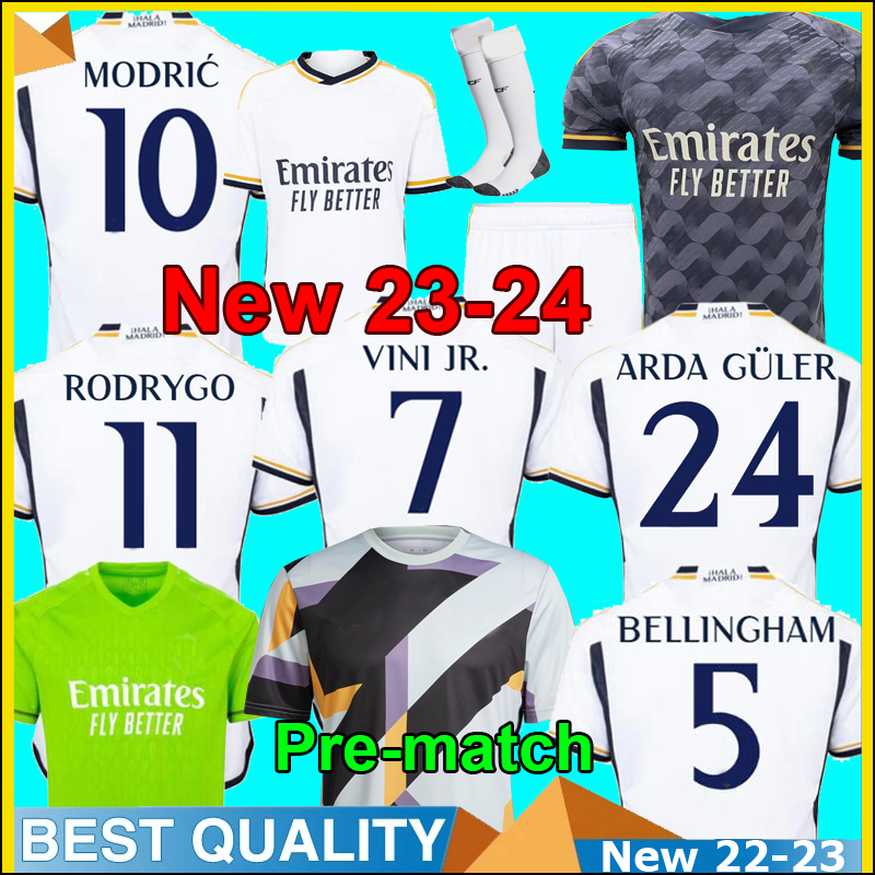 

23 24 BELLINGHAM Arda Guler soccer jerseys VINI JR Fran Garcia 2024 football shirt REAL MADRID ALABA HAZARD ASENSIO MODRIC MARCELO VALVERDE men kids kit Camiseta, 23 24 pre-match