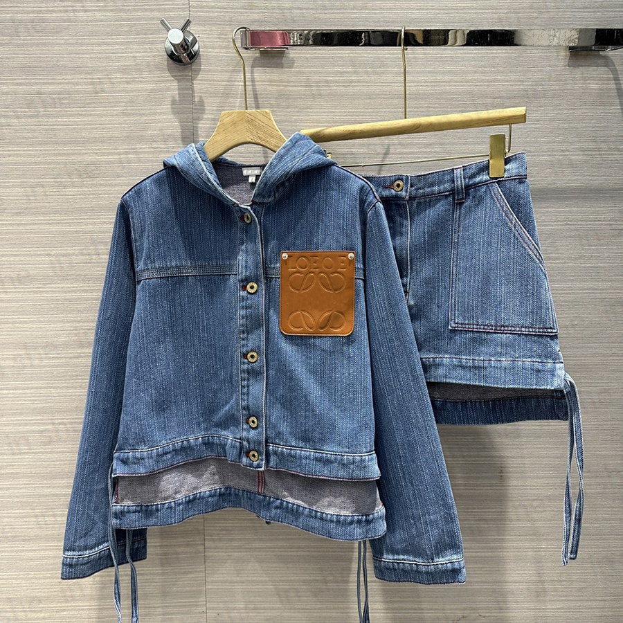 

Designer Womens Tracksuit Fashion Denim Jacket Two Piece Set Casual Loose Track Suit Classic Letters Tracksuits Woman Tops Sweatsuit 23FW