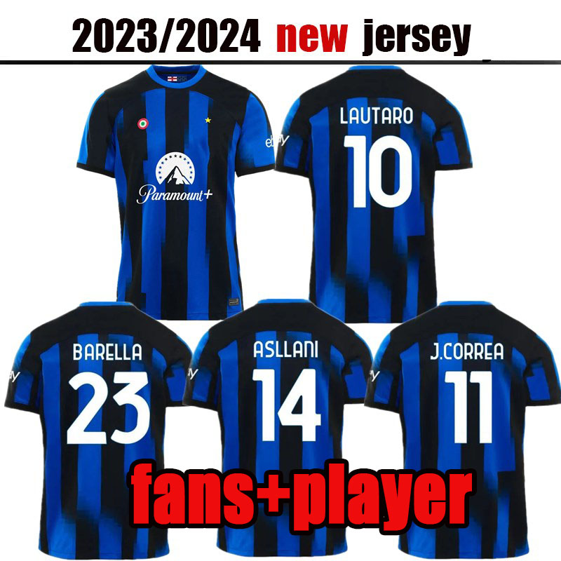 

23 24 LUKAKU soccer jerseys BARELLA CORREA INTERS DZEKO GIROUD IBRAHIMOVIC LAUTARO MILANS THEO BRAHIM football shirt 2023 2024 uniforms men kits sets
