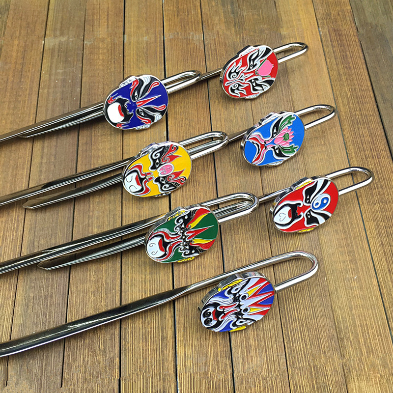 

Personalized Custom Chinese style Vintage Opera Bookmarks Metal Creative Crafts Birthday Christmas Gifts for Teacher Business