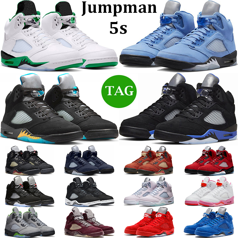 

Jumpman 5 Men Basketball Shoes 5s Lucky Green UNC Aqua Racer Blue Raging Red Georgetown Oreo Green Bean Pinksicle Mens Trainers Outdoor Sneakers, #3