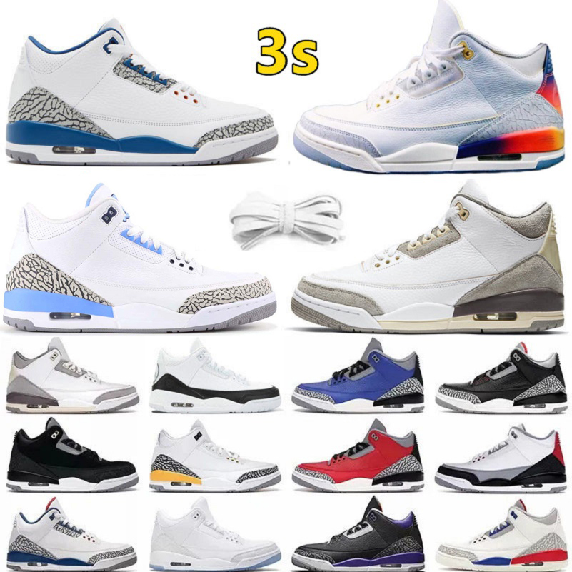 

3 3s J BALVIN Mens Basketball Shoes Hide N Sneak White Cement Reimagined Lucky Green Eminem x Shady Racer Blue Men Women Trainers Sports Sneakers, Color#31