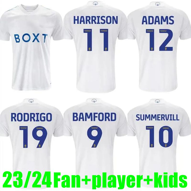 

23 24 BAMFORD LlorENte LeEDs Soccer Jerseys Kid Kit 2023 2024 Away Home Training Football Shirt Player Version COOPER AARONSON ROCA SUMMERVILLE HARRISON, 22/23 home
