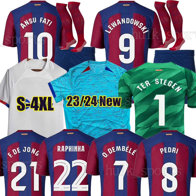 

4XL LEWANDOWSKI soccer jerseys 23/24 PEDRI GAVI fans player version Camisetas de football shirt ANSU FATI FERRAN RAPHINHA ANSU FATI men kids kits sock BaRcEloNaS, 22-23 drake's version