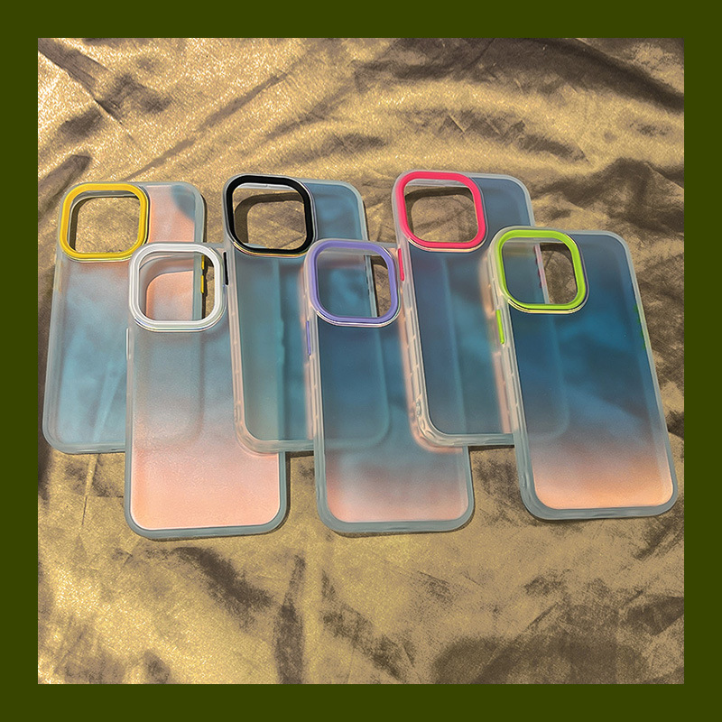 

Gradient Colorful Phone Case for IPhone 14 13 12 11 Pro Max X XR XS Max 7 8 Plus SE2 3 Transparent Laser Glitter Phone Covers