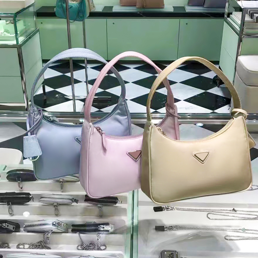 

mirror quality luxury Designer Shoulder bags triangle Re Edition tote handbag Crossbody Nylon prad bag Womens mens messenger fashion underarm clutch pochette bags