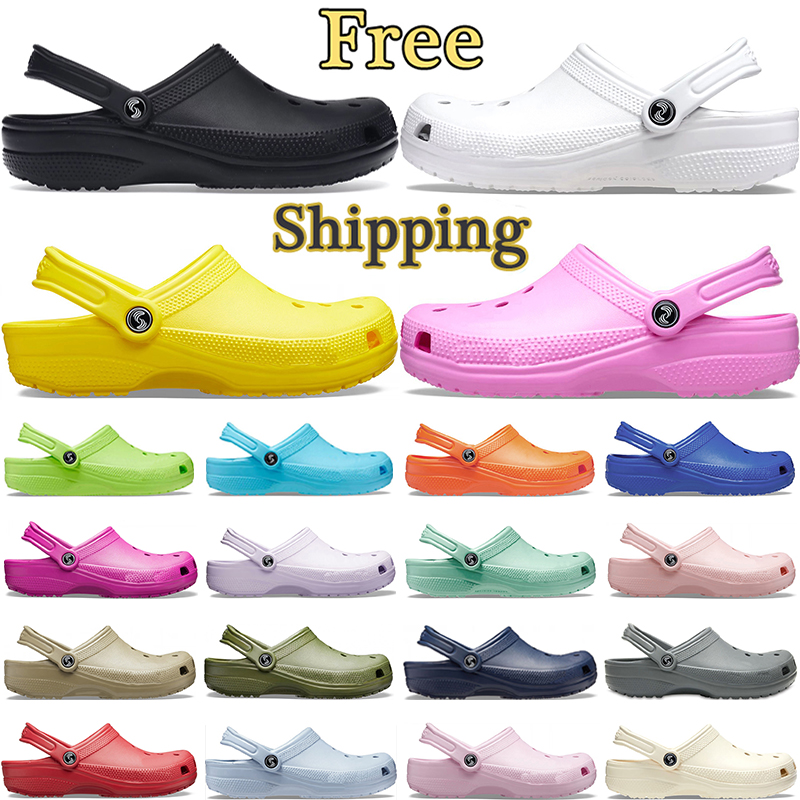 

Croc clog men women designer sandals mens summer beach slippers adult waterproof slides balck white green womens Nursing Hospital outdoor shoes, #13