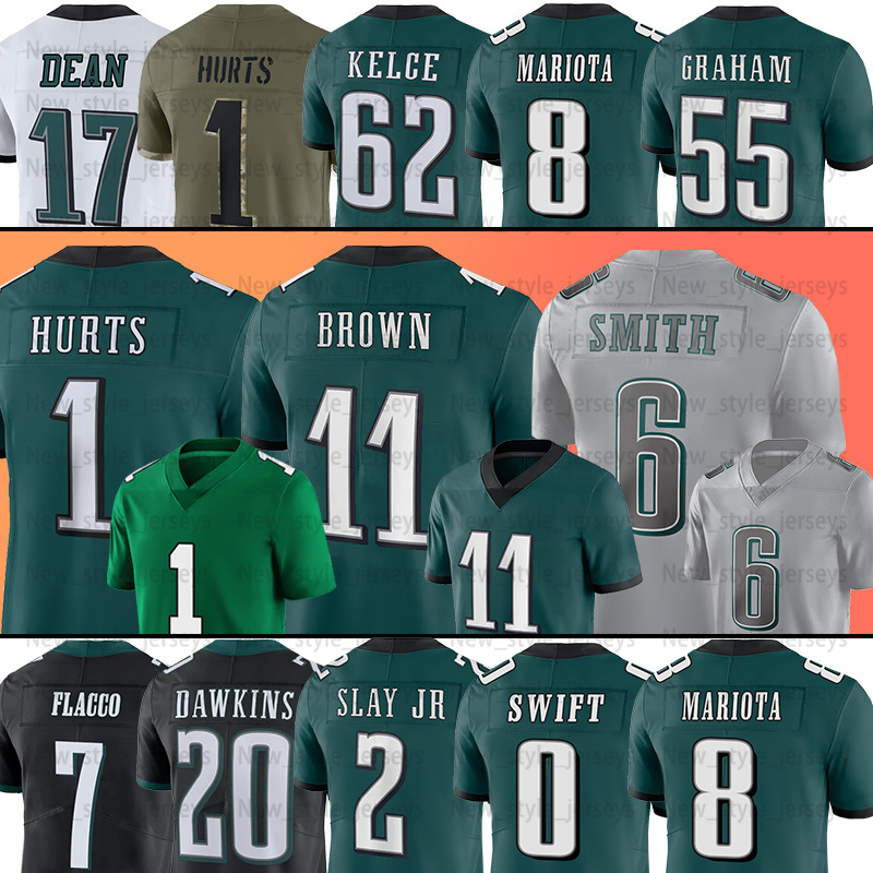 

Philadelphia Jalen Hurts Football Jersey Eaglees Jason Kelce A.J. Brown DeVonta Smith D'Andre Swift Jason Kelce Darius Slay Jalen Carter arcus Mariota Greedy Williams, Men(lao ying)