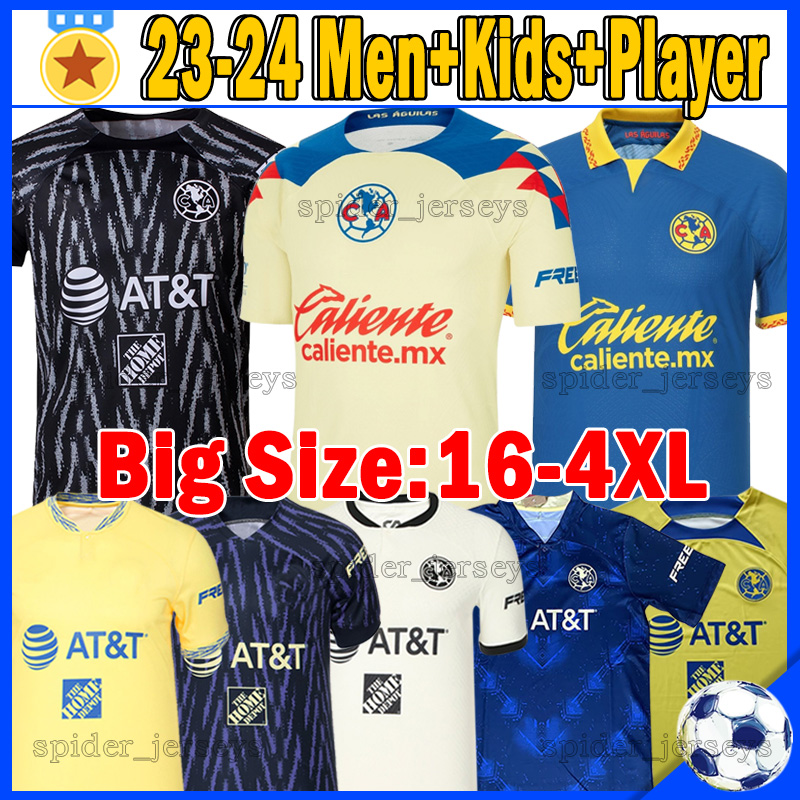 

XXXL 4XL 23 24 ClUb AmEriCa Soccer Jerseys CA Liga MX 2023 2024 FIDALGO B.RODRIGUEZ goalkeeper HENRY Fans Player Version Camisas de Futebol Men kids kits Football Shirt, Meizhou 22-23 away kids kits