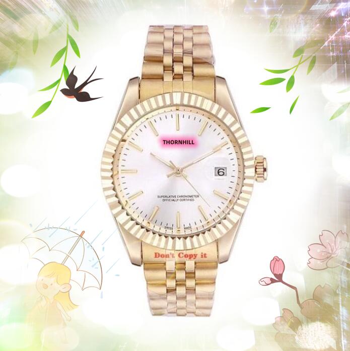 Fashion Mens Top Model Watches 40mm Iced Out Three Stitches Designer Quartz Movement Stainless Steel Clock Rose Gold Silver Watch Montre de luxe-image-886029061