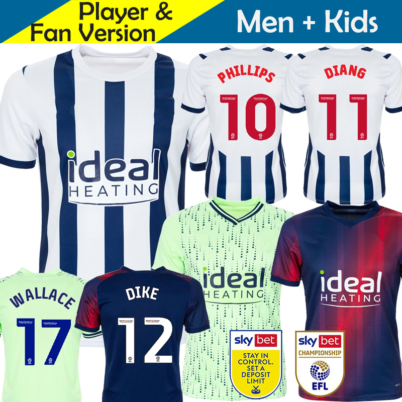 

23/24 WeSt BrOmWIch AlbIOn Soccer Jerseys Kids Kit 2023 2024 Football Shirt Chandal Futbol Home Away Fan Player Version PHILLIPS DIANG DIKE WALLACE GRANT SWIFT OKAY, Kids 23-24 away 2