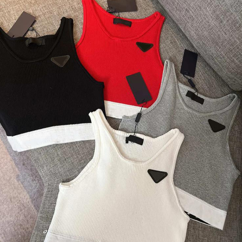 

Womens t shirt Vest Sweaters Sleeveless Knits 23SS Fashion Tees Short Tops Style Slim Top Summer Casual Women Clothing S-L