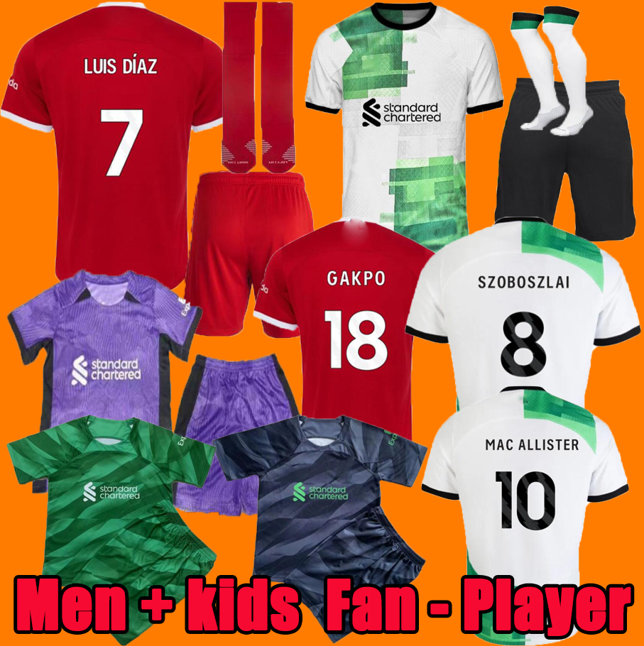 

3XL 4XL 23 24 MAC ALLISTER soccer jerseys GAKPO DARWIN 2023 Mohamed Luis DIaz Alexander Arnold football shirts men kids Szoboszlai A.BECKER goalkeeper long sleeve, Home
