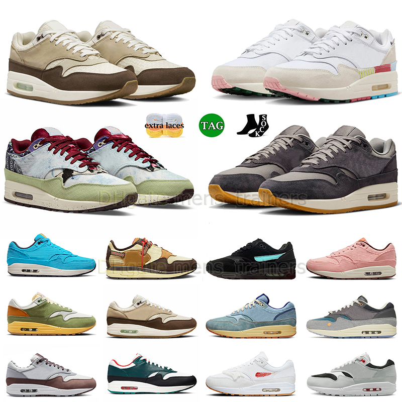 

1 87 Casual Shoes Men Women OG Sneakers The Ray Chill 2.0 Summit White Shima Baroque Brown Patta Black Crepe Hemp London 1s Designer Fragment Runner Tennis Trainers, D46 elephant 40-45