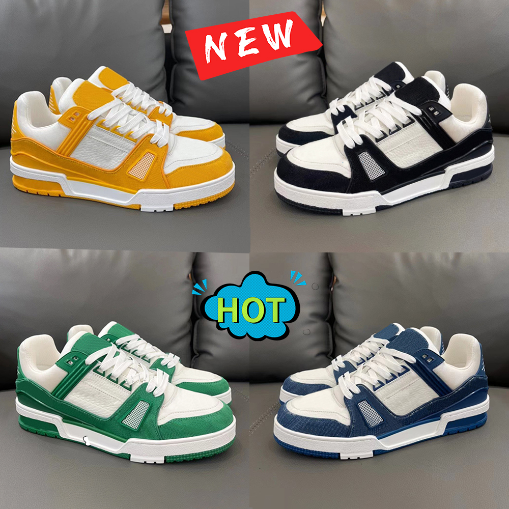 

New designer shoes Logo Embossed Trainer Sneaker white black sky blue green denim pink red luxurys mens casual sneakers low platform womens trainers EUR 36-45, 09 36-39 white pink