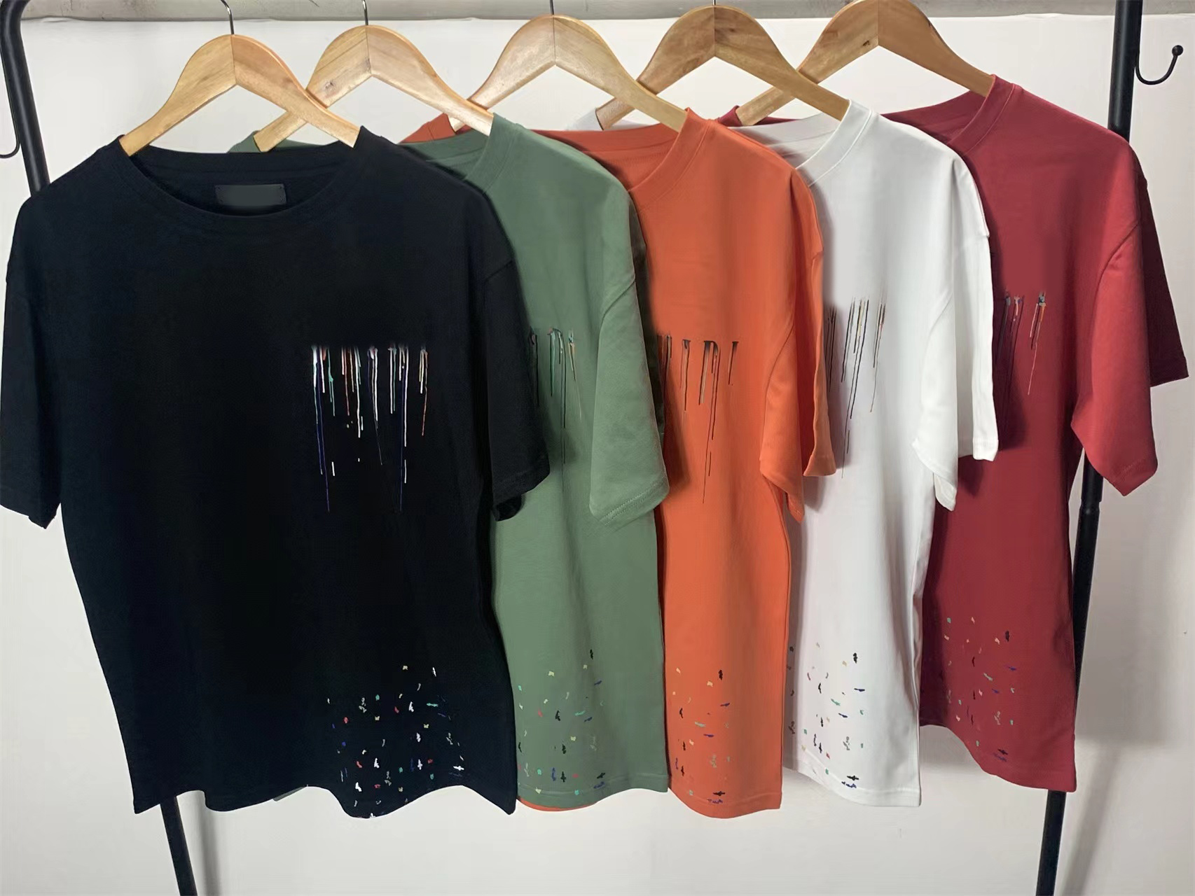 

Designer Mens T-shirt short sleeve Shorts Sleeve Printed Fashion Loose Tees Summer woman High Street Top Amiri, 23