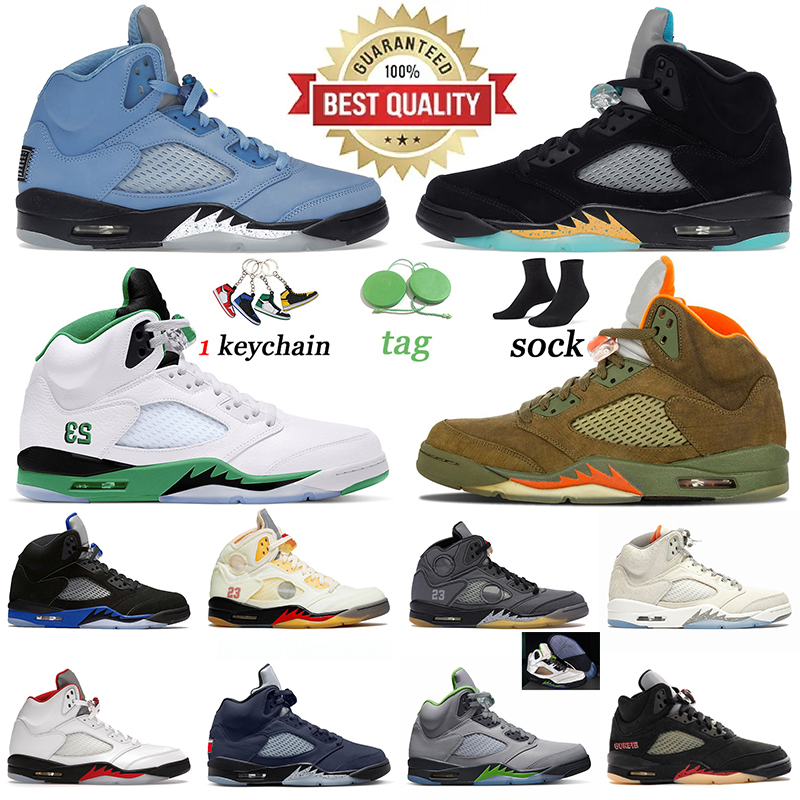 

Jumpman 5 Retro 5s Basketball Shoes Big Size 13 Lucky Green Off White DJ Khaled x We The Bests Expression Low Florida Olive PSGs Concord Aqua Sports Sneakers Trainers J5, # 36-47 aqua