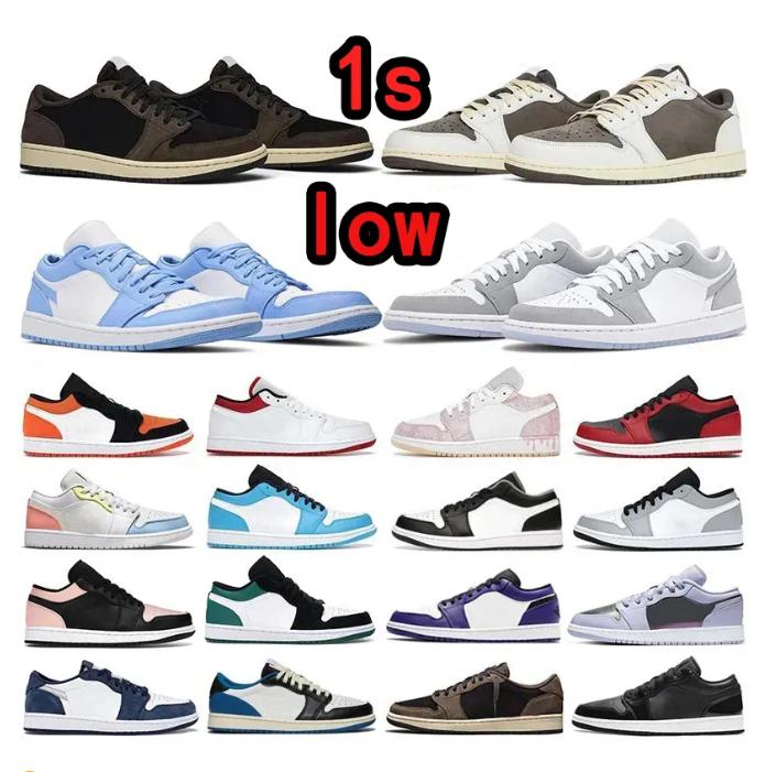 

1 Jumpman 1s Low Top Basketball Shoe Rust Pink Noble Green Chicago Wolf Grey Black Crocodile Women's Shoe