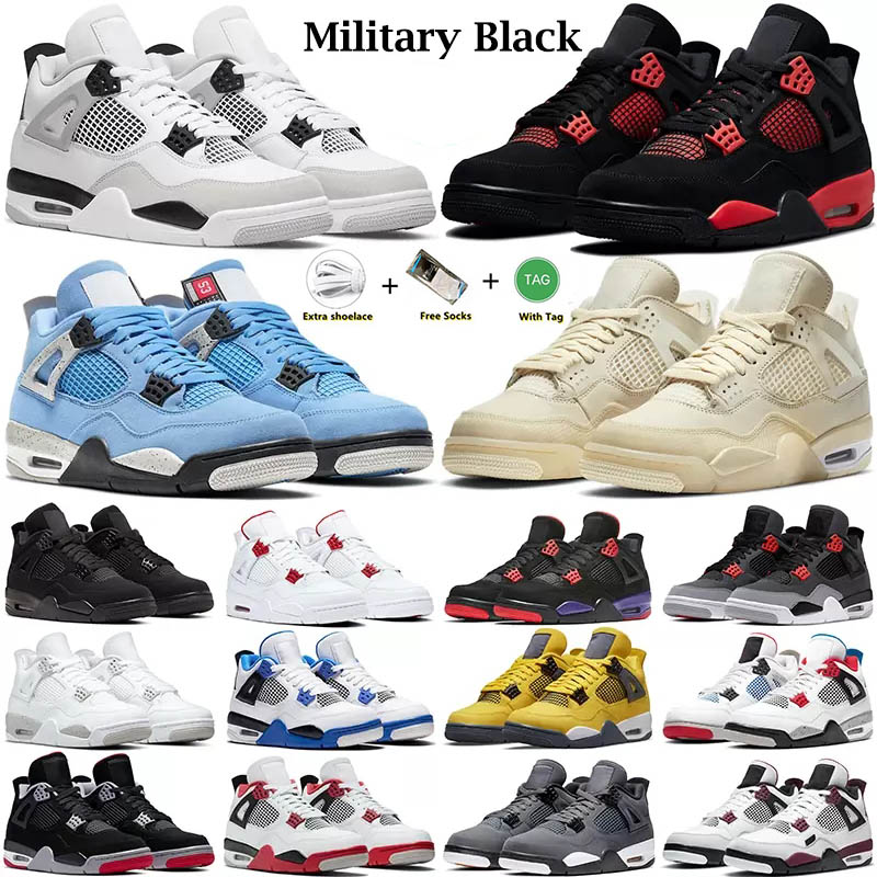 

Jumpman 4 Retro men basketball shoes 4s Military Black Cat Canvas Fire Red Thunder White Oreo j4 Dark Mocha Hyper Royal womens mens trainers sports sneakers Size 36-47, 30