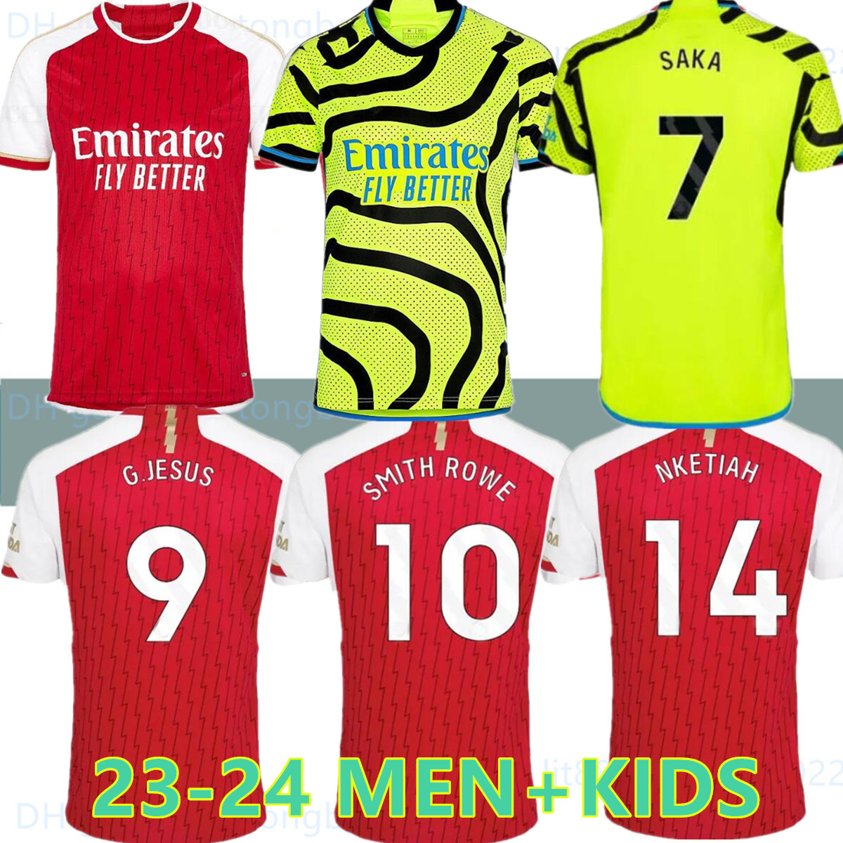 

Fans Player version soccer jerseys SALIBA Gunners 22 23 24 MARTINELLI G. JESUS 2023 2024 ARSen Pre Match jersey SAKA All football shirt ODEGAARD kit Kid Equipment, 23-24 home