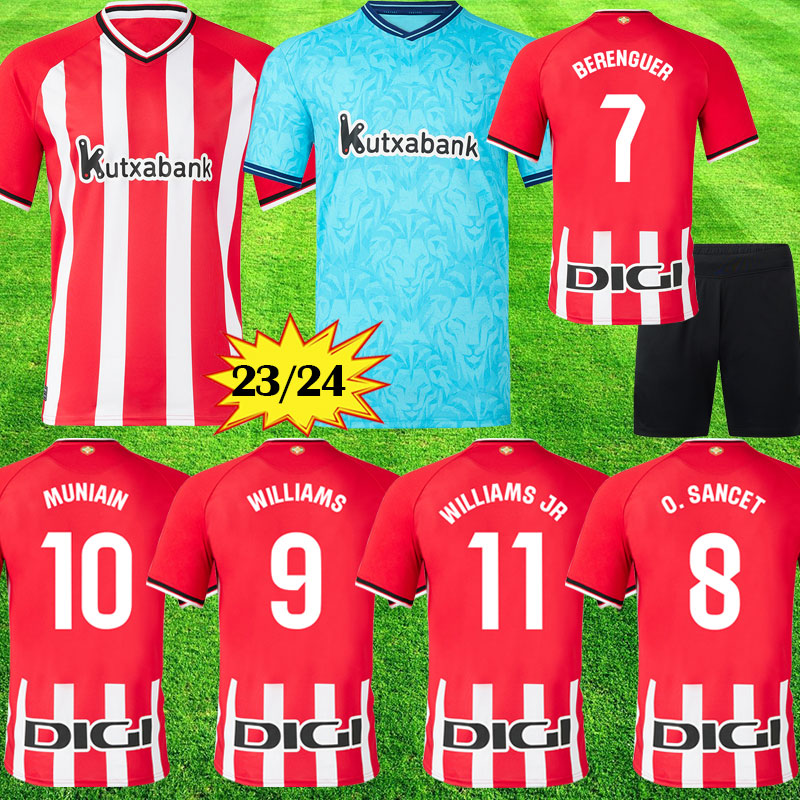 

23 24 Club Bilbao Soccer Jerseys BERENGUER 2023 MUNIAIN Athletic WILLIAMS JR Football shirt RAUL GARCIA VILLALIBRE camiseta Sancet third GK UNAI SIMON away, Home