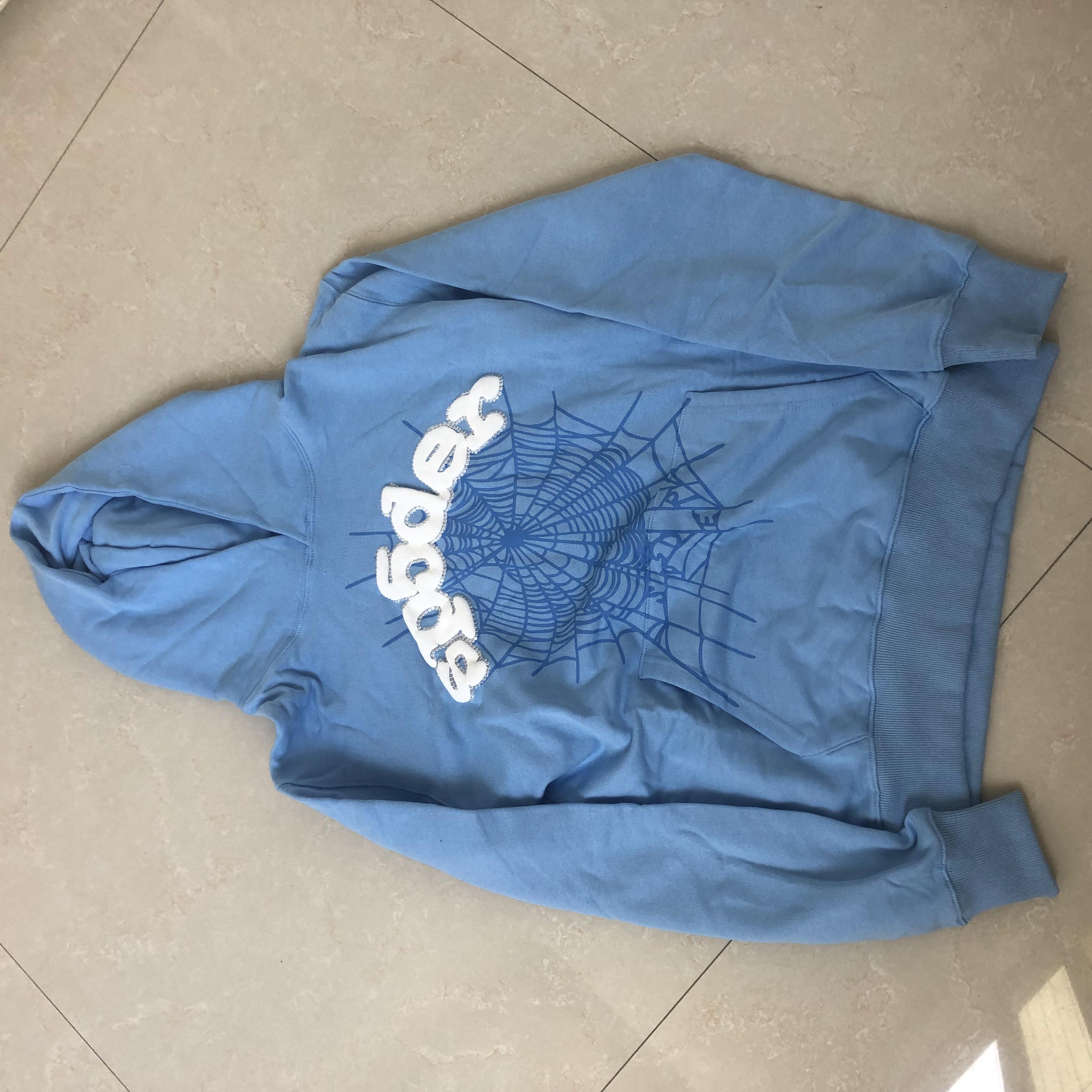 

2023 Red Sp5der 555555 Hoodie Mens&Womens Angel Number Puff Pastry Printing Graphic Spider Web Sweatshirts Streetwear Fashion Hoodies Blue Green, 10