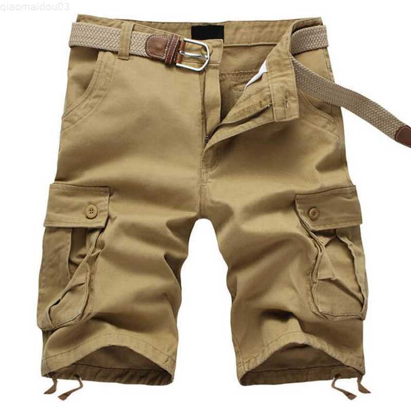 Men's Shorts Casual Shorts Men Summer Straight Streetwear Military Cargo Shorts bermuda masculina Mens Multi Pocket Tactical Short Pants L23071