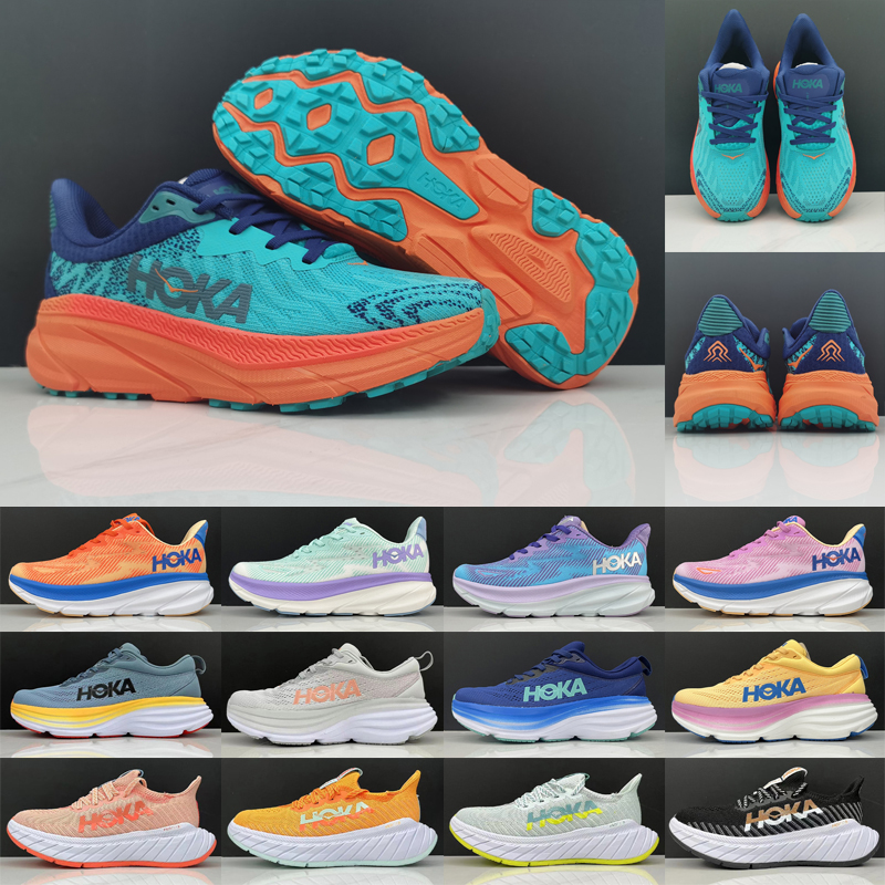 

Hoka Challenger 7 Hoka One One Running Shoes Athletic Sneakers Shock Absorbing All Terrain Trail Road Mountain Fashion Mens Womens Designer Sport shoes, 14-carbon x 3