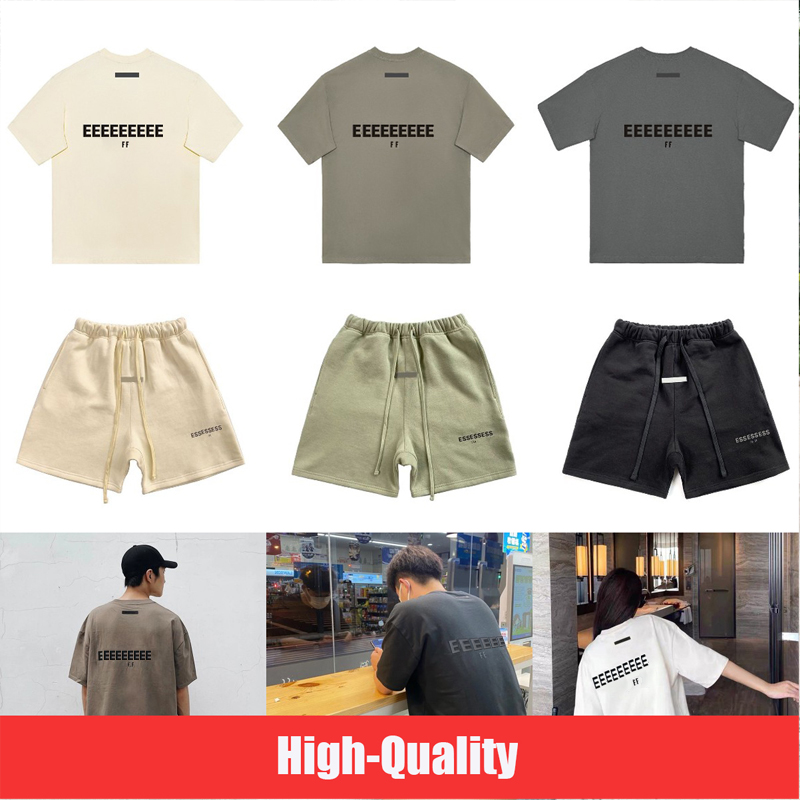 

designer tshirts mens street casual essentail shirt Loose t shirt Men Women Summer Luxury ess Shorts Tshirts Chest Print Tops Tees essentiel shorts T-shirt