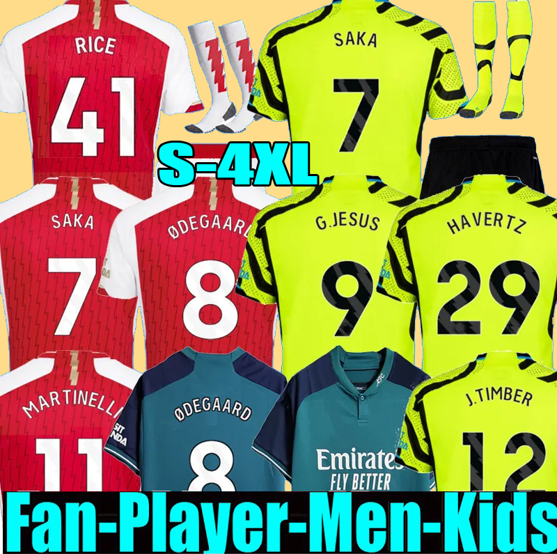 

3XL 4XL 23 24 SMITH ROWE SAKA soccer jerseys Fans Player MARTINELLI 2023 2024 Arsen football shirt Men Kids kit ODEGAARD G.JESUS SALIBA RICE HAVERTZ J.TIMBER, 22 23 3rd kids