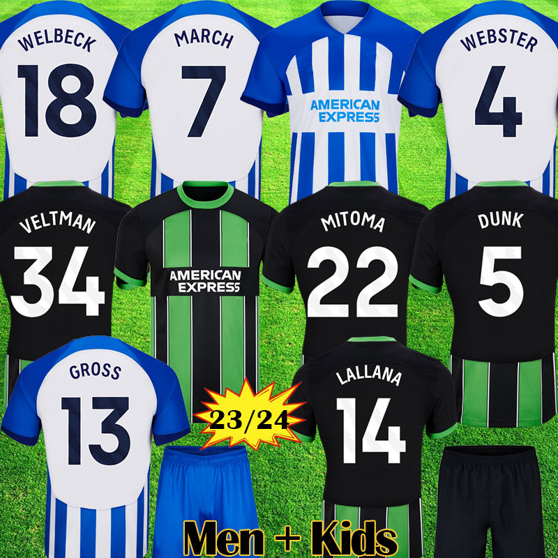 

23 24 MAUPAY MITOMA BHAFC Home soccer jerseys GROSS 2023 2024 VELTMAN Seagulls football shirt MARCH ALZATE PROPPER mens suit MAN KIDS KITS top uniforms, Kids away