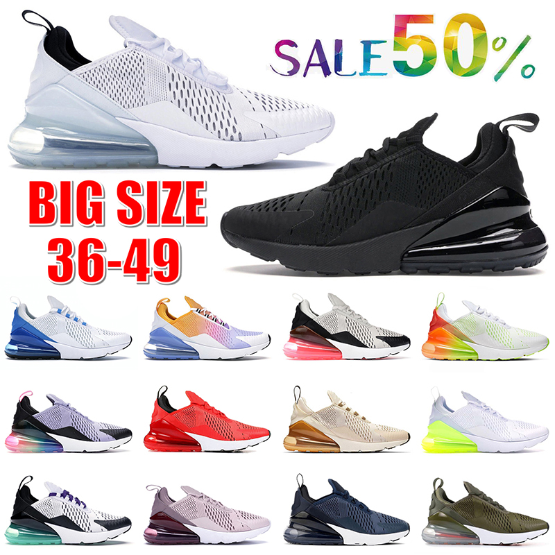 nike air max 270 airmax 270s Chaussures de course taille 36 - 49 hommes - femmes - blanc - noir hommes sneakers femmes - Max 270s 270 dhgate snea