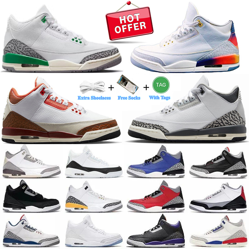 

Jumpman 3 3s Mens Basketball Shoes J BALVIN Hide NSneak Mars Stone Lucky Green Ture UNC Blue Red Cement Midnight Navy Laser Men Women Trainers Sports Sneakers Sneaker, Color#10