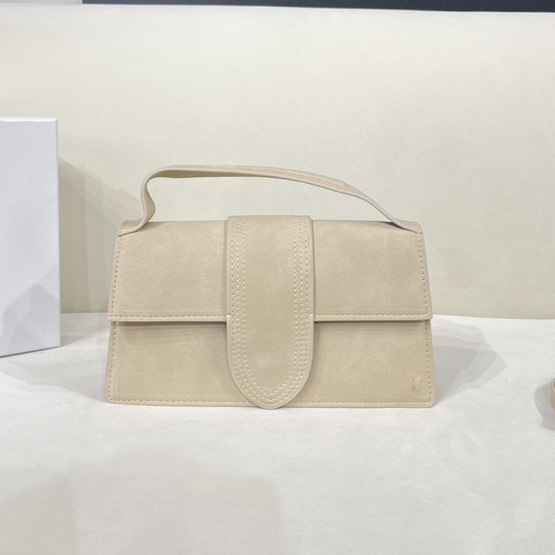 

Designer bag Le Bambino chiquito bag Vintage underarm suede one-shoulder luxury handheld purse, White 24cm