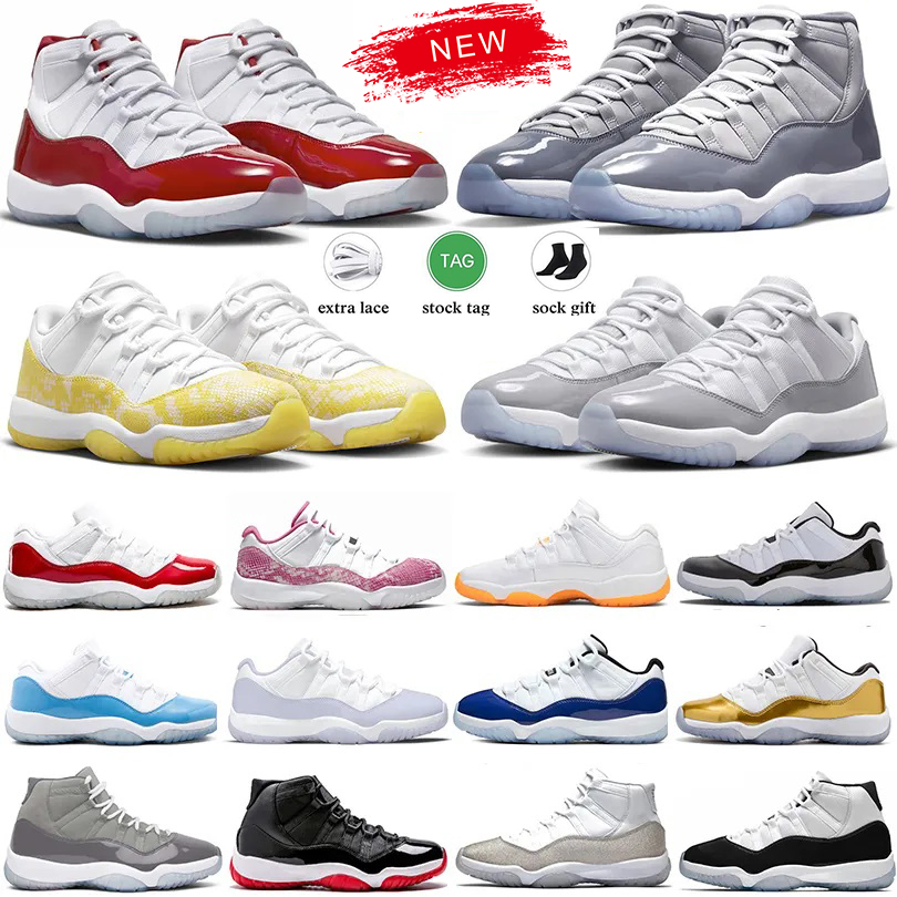 

Jumpman Retro 11 Basketball Shoes Men Women 11s Cherry Cement Grey Cool Grey Midnight Navy DMP Jubilee 25th Anniversary Concord Bred Low Trainers Sneakers size 36-47, Item#16