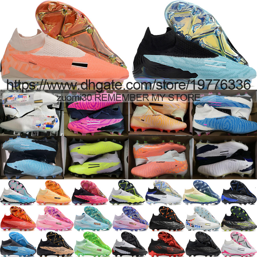 

Send With Bag Quality Soccer Football Boots Phantoms GX Elite FG Ghost Knit Socks Shoes For Mens High Ankle Soft Leather Comfortable Trainers Soccer Cleats US 6.5-12, High 1