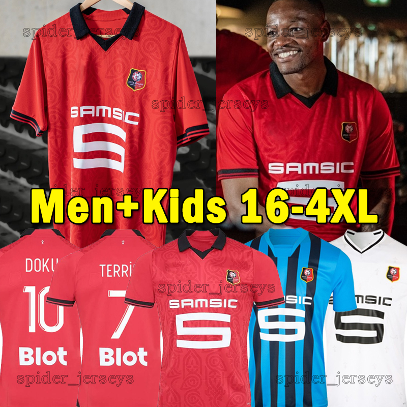 

XXXL 4XL 2023 ReNnEs StAdE ReNnAis soccer Jerseys KALIMUENDO BELOCIAN 23 24 SULEMANA TERRIER BOURIGEAUD Adult men Player Kids Kits socks full sets football jerseys, 22-23 third player patch