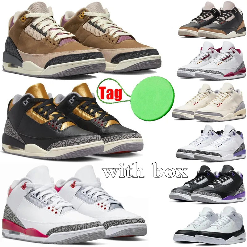 

with Box Jumpman 3 mens womens basketball shoes 3s Archaeo Brown A Ma Maniere UNC Black Gold Cats Dark Iris Fire Red Muslin Racer Blue trainers outdoor shoe 36-47, 22