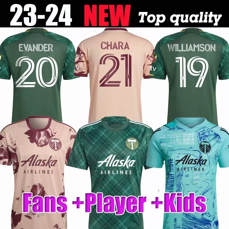 

2023 2024 Mens Portland Timbers soccer jerseys home away green white 22 23 MLS BLANCO CHARA VALENTIN VALERI NIEZGODA MEN Football Shirts S-2XL