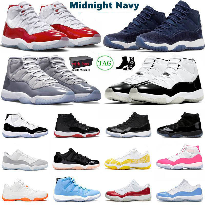 

Hotting Selling 11 11s Jumpman Basketball Shoes Classic DMP Midnight Navy High Sneakers Size 13 Cool Cement Grey White Pantone Concord Bred Cherry Designer Men Women, A53 cherry 40-47 1