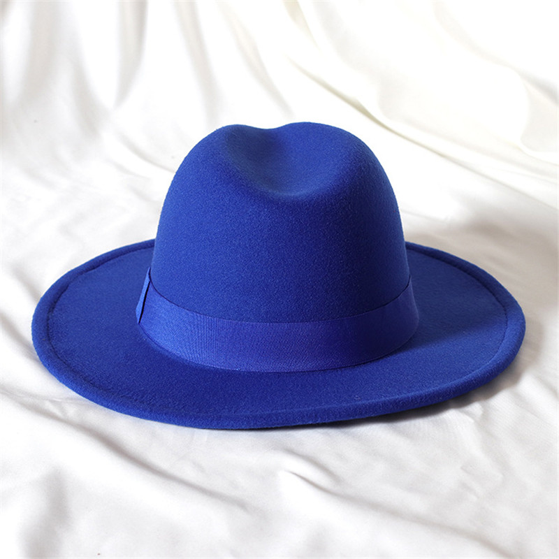 Jazz Top Hat for Women Men Fedora Hats Outdoor Travel Fedoras Woman Fashion Felt Cap Man Autumn Winter Caps Trilby 