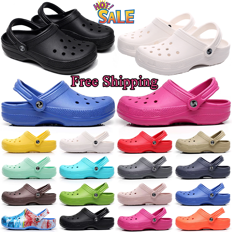 

croc designer clog sandals men women kid adult summer beach slippers black white pink blue waterproof slides womens Nursing Hospital outdoor shoes, Item #1