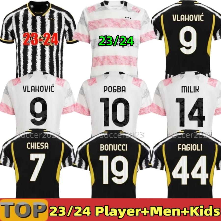 

fans player soccer jerseys 2023 2024 home away MILIK DI MARIA VLAHOVIC KEAN POGBA CHIESA McKENNIE LOCATELLI top jerseys 22 23 24 Kits men Kids unifor Juventus, 23 24 home aldult+patch